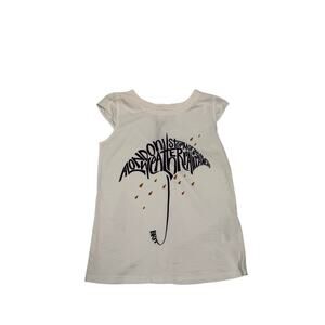 Burberry Kids Umbrella Graphic Top Girls 6Y White Luxury Old Money Vintage